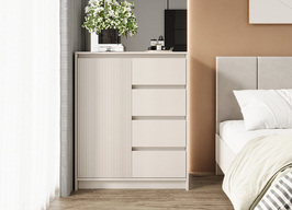 Мирен Комод  КМ-002 (Корпус-Кашемир 5981 BS/Фасад МДФ-матовая Моно керамика) ДИМИР Мебель