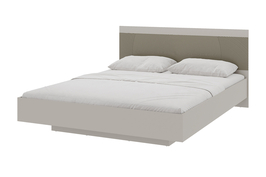 Атлантис Кровать  КР-001 1,6*2,0 м (Корпус-Кашемир 2,75/Фасад МДФ-матовая Флан GA-06) ДИМИР Мебель